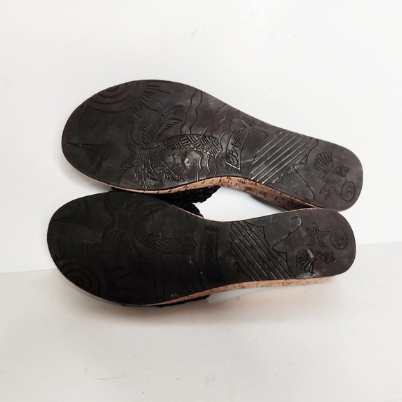 Brighton Hamlet Cork Wedge Slip On Woven Slide Sandals Size 7 - Picture 8 of 12